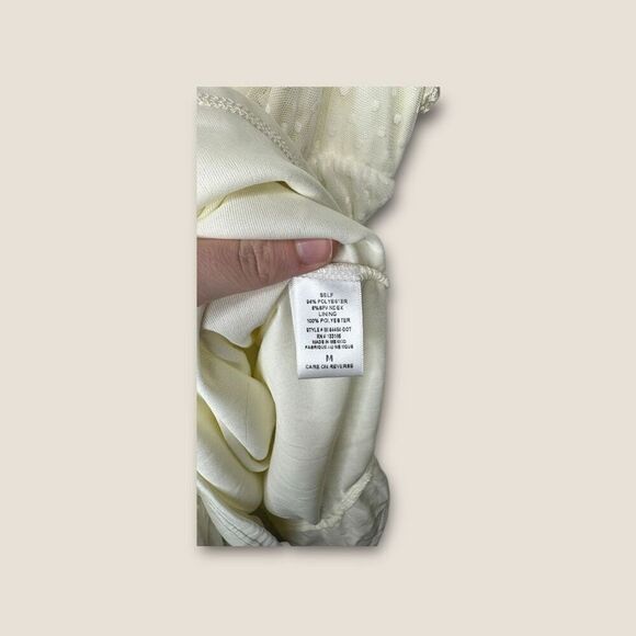 Altar’d State Mesh White Mini Dress Tiered Ruffle Size Medium - Picture 6 of 6